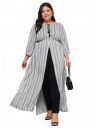 Miss Chase A+ Women's Round Neck 3/4 Sleeve Tie-Up Tassel Detailing Front Slit Maxi Top...