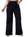Miss Chase A+ Women's Wide Leg High Rise Clean Look Regular-Length Stretchable Denim Jeans...