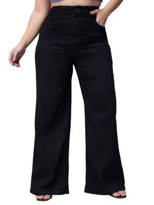 Miss Chase A+ Women's Wide-Leg High Rise Regular Length Stretchable Shaping Denim Jeans