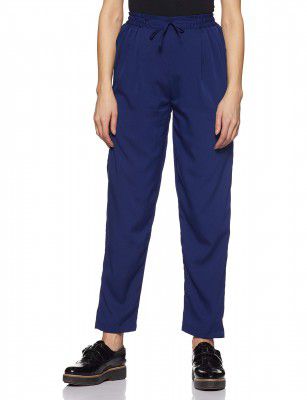 Miss Chase Women's Black Solid Straight Pants