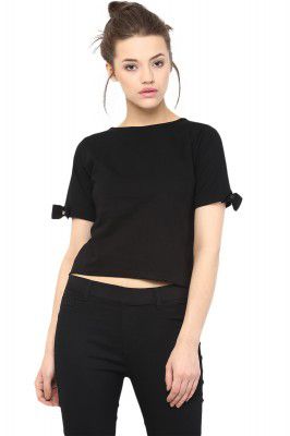 Miss Chase Womens Maroon Crop Top