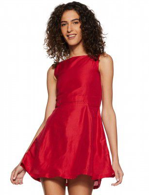 Miss Chase Women's Polyester A-Line Mini Dress