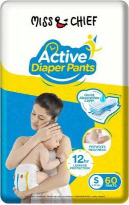 Miss & Chief Active Diaper Pants - S  (60 Pieces)
