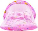 Miss & Chief Baby Mosquito Net With Mattress Baby Mattress Teddy Print (Fabric, Pink)...