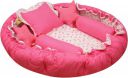 Miss & Chief Cotton Baby Bed Sized Bedding Set (Pink, 1 Baby Nest, 1 Square Pillow, 2 Star Pillow, 2 Lottan)...