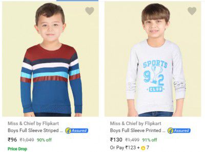 Miss Chief Kids Sweatshirts Starting @ ₹96