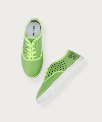 Miss & Chief  Lace Sneakers For Girls  (Green)