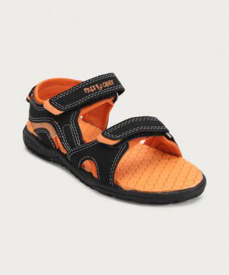 Miss & Chief  Velcro Sports Sandals For Boys  (Black)
