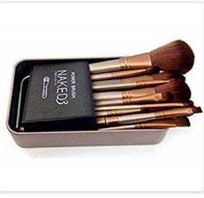 Miss Hot High Density Bristle Makeup Brushes- Golden, Set of 12