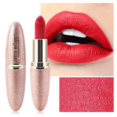 Miss Rose Waterproof Long Lasting Highly Pigmented Super Glittery Creamy Matte Velvet Lipstick 7301-411#47