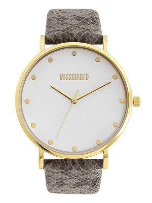 Missguided Analog White Dial Womens Watch-MG045E