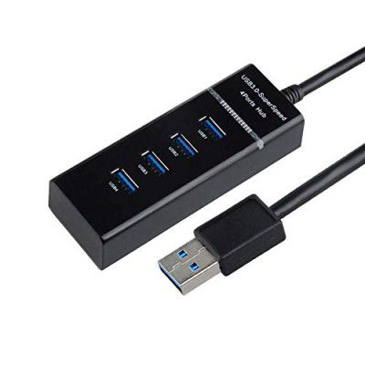 MISTRONICS USB Extension 4 Ports USB 3.0 Hub SuperSpeed Portable with Switches for Laptop/Computers