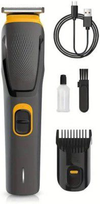Misuhrobir Trimmer Men Fully Waterproof Trimmer 90 min Runtime 5 Length Settings  (Black, Yellow)