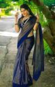 MITARASHI MT Woven Banarasi Silk Blend Saree (Blue)...