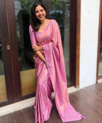 MITARASHI MT Woven Kanjivaram Art Silk Saree (Pink)