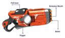 Mitashi Bang Kite Toy Gun with 20 Soft Bullets...
