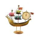 Mitti Mahal Decorative Boat Table Clock | Handcrafted Iron Vintage Nautical Style Timepiece for Home & Office Decor...