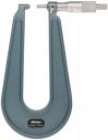 Mitutoyo 118-101 Sheet Metal Micrometer, Ratchet Stop, 0-25mm Range, 0.01mm Graduation, -0.004mm Accuracy, 110mm Throat Depth...