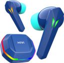 Mivi Commando X7,35ms Low Latency,13mm Bass,50H Playtime,Dual Mic AI ENC,TypeC,5.3 Bluetooth Headset  (Blue, True Wireless)...