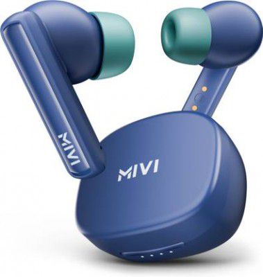 Mivi Duopods B1 (Just Launched)45Hrs Playtime, AI ENC for HD Call, Fast Charging, 5.3 Bluetooth  (Blue, In the Ear)