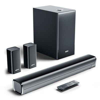 Mivi Fort H350 Soundbar, 350 Watts, 5.1 Channel, 3 in-Build Speakers