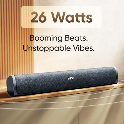 Mivi Fort Q26 Soundbar with 26W Surround Sound, 2.0 channel
