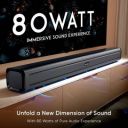 Mivi Fort S80 with 2 inBuilt Subwoofers, Remote Ctrl 80 W Bluetooth Soundbar (Black, 2.2 Channel)...