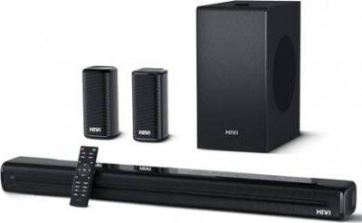 Mivi Fort Sonic 600 Soundbar, 5.1 Channel,Multi-Input and EQ Modes,BT v5.3 600 W Bluetooth Soundbar (Black, 5.2 Channel)
