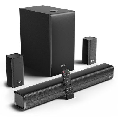Mivi Nex 450 Soundbar [New Launch], 450W 5.1 Channel System with 3 in-Built Speakers, 2 Satellite Speakers and a Subwoofer