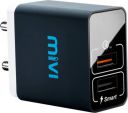 Mivi Quick Charge Dual Port Wall adapter 5 A Multiport Mobile Charger with Detachable Cable...