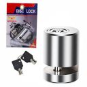 Miwings Stainless Steel Heavy Duty Anti Theft Motorcycle Stainless Disc Brake Locking Mini Waterproof Portable Bike Security (Chrome Disk Lock)...