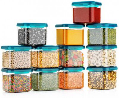 MIXMEZ Plastic Grocery Container - 500 ml  (Blue)