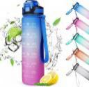 Mizuki 1 Litre Drinking Water Bottle with Motivational Time Marker & Straw Gym Sipper 1000 ml Sipper...
