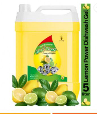 MKRB Germs Protection Fast Cleansing & Antimicrobial action with lemon power dishwash Dish Cleaning Gel  (Lemon Flavor, 5 L)