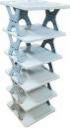 MKW 6 Layer X Design , Shoe Stand For Home Plastic Collapsible Shoe Stand  (White, 6 Shelves, Pre-assembled)...