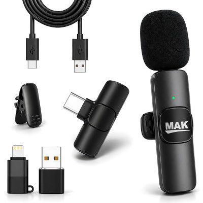 MMAK K8 Wireless Clip-On Lavalier Microphone for Android Type-C