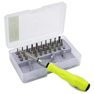MMOBIEL Mini Screwdriver Set with Magnetic Extension Rod - Interchangeable Multipurpose Bits for Mobiles, Computers, Laptops, Tablets - 32 in 1 Tool Kit