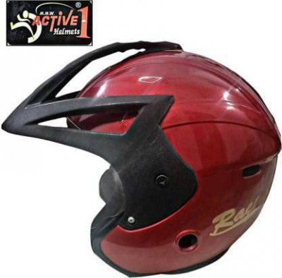 MMW ACTIVE NO. 1 Helmet Open Face Spark Motorbike Helmet Motorbike Helmet (Red)