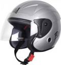 MMW ACTIVE NO. 1 Motorbike Helmet in Glossy Finish Half Face Helmet Silver...
