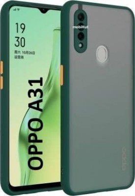 mobiHut Back Cover Case for Oppo A31 | Translucent Shockproof Frosted Smoked Matte Back | Camera Protection | 360 Degree Protection Case (PC, TPU | Dark Green)