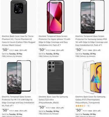 Mobile Accessories : Screen Guard | Moblie Cover & more Starts ₹25