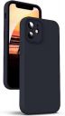 mobistyle Designed for iPhone 12 Cover Soft Liquid Silicone Slim Protective Shockproof with Anti-Scratch Microfiber Lining Phone Back Cover Case (Black)...