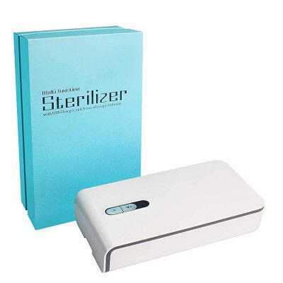 MOBITIZER UV-C Sterilizer Box Portable Cell Phone Sanitizer Disinfectant with Charging Slot (White)