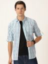 Moda Rapido Classic Slim Fit Checked Roll Up Sleeves Pure Cotton Casual Shirt...
