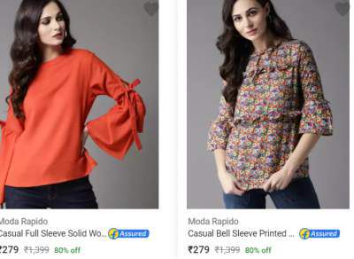 Moda Rapido Womens Tops Flat 80% Off