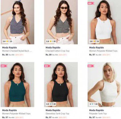 Moda Rapido Women's Tops Start At ₹99