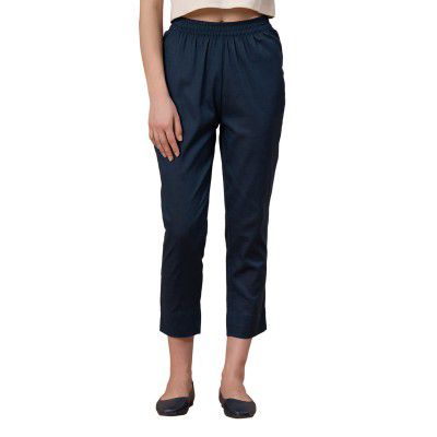 Mode by Red Tape Ethnic Slim Pants for Women | Comfortable & Highly Durable_MCP0014-28 Navy