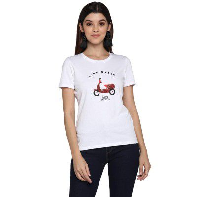 Mode By Red Tape Women White T-Shirt