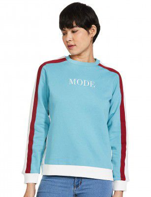 Mode By Red Tape Women's Cotton Crew Neck Sweatshirt