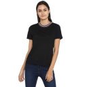 Mode By Red Tape Women's Plain Regular fit T-Shirt (MAT0321_Black_X-Small XS)...